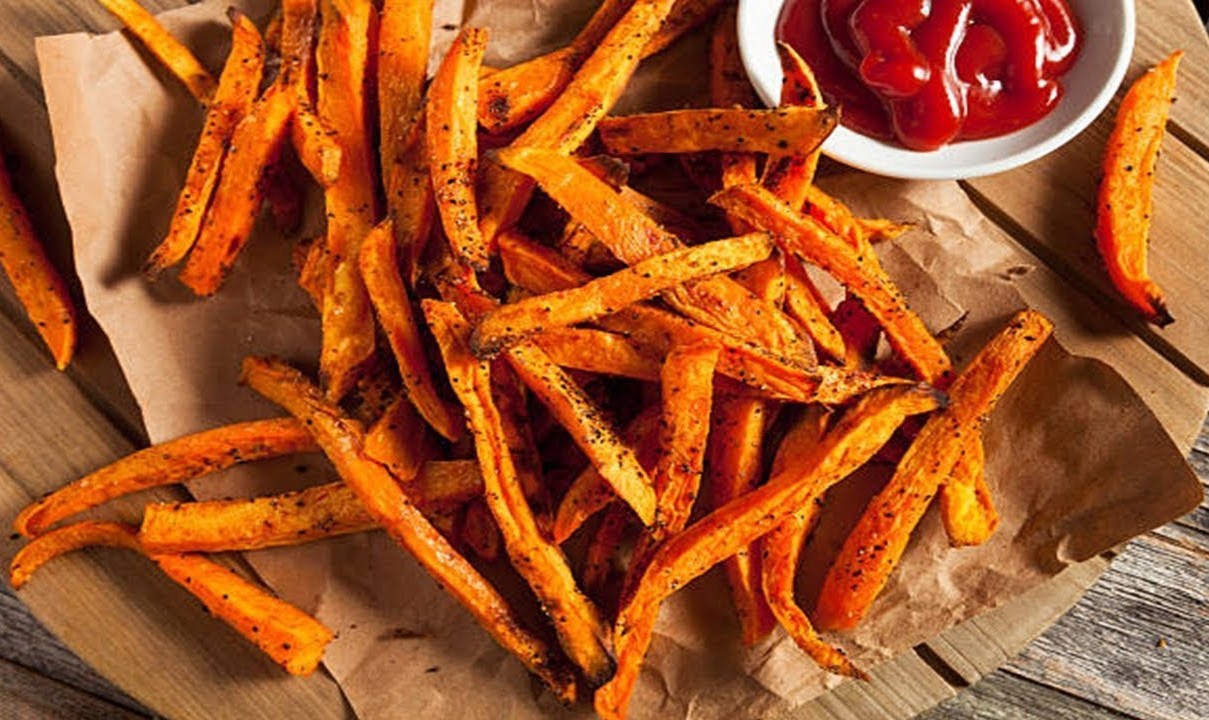 ბატატი (ტკბილი კარტოფილი) ფრი აეროგრილში